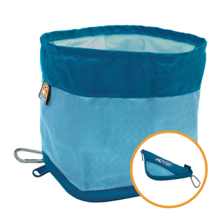 Kurgo Zippy Bowl - cestovní skládací miska na vodu - modrá (1,4 L)