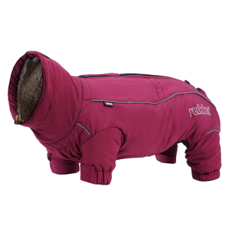 Rukka pets Thermal overall short legs - bunda pro krátkonohé psy - vínová