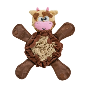 Nina Ottosson Snuffle Palz Cow – čichací plyšová hračka pro psy, kráva